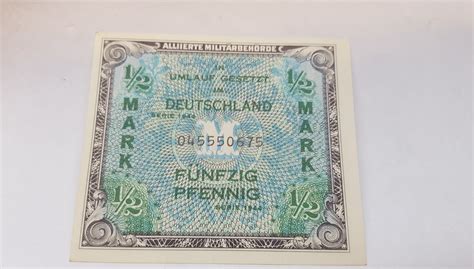 Deutschland Allierte Milit Rbeh Rde Mark F Nfzig Pfennig Kn