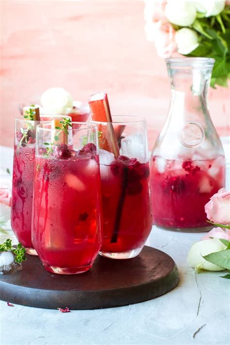 Rhubarb Raspberry Iced Tea With Rooibos Ginger With Spice