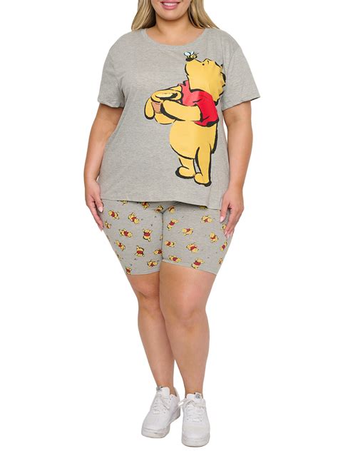 Disney Adult Clothes Apparel Winnie The Pooh T Shirt And Bike Shorts 2