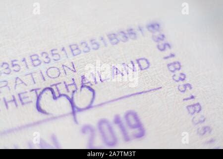 Thailand Passport stamp Stock Photo - Alamy