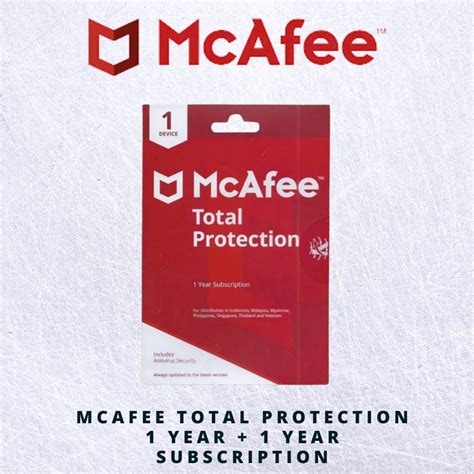 Jual ANTIVIRUS ORIGINAL MCAFEE TOTAL PROTECTION 2022 1 1 Year Subs