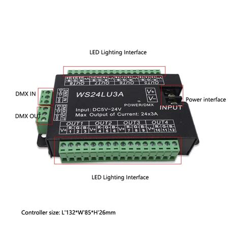 24ch Dmx512 Controller Decoder Rgb Controller Led Strip Module Dump