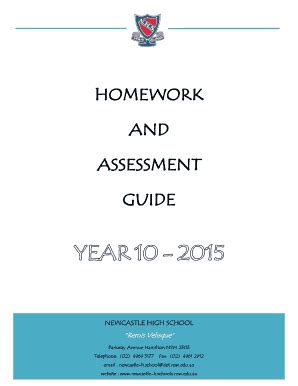 Fillable Online Homework And Assessment Guide Bnewcastleb High School