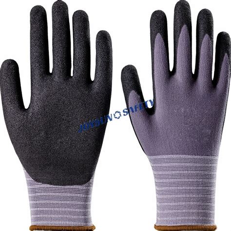 NS001 15 Gauge Spandex Safety Work Gloves With Nitrile Coating