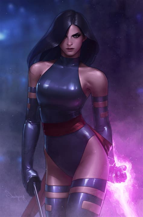 Drawing ArtStation JeeHyung Lee Women Psylocke HD Phone Wallpaper