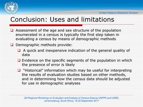 Analysis Of Age And Sex Data United Nations Statistics Division Ppt