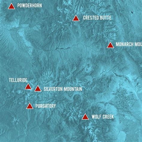 Colorado Ski Areas Map 18x24 Printable Colorado | Etsy