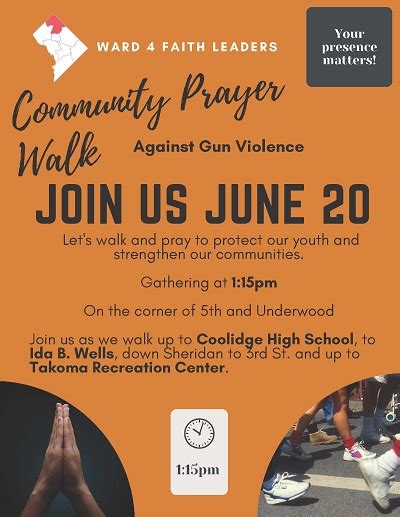 Community Prayer Walk Lutheran Church Washington D C