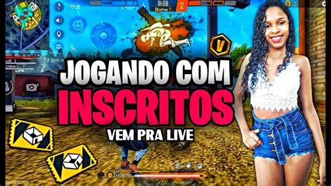 FREE FIRE AO VIVO JOGANDO INSCRITOS RUMO AO ELITE NA RANK