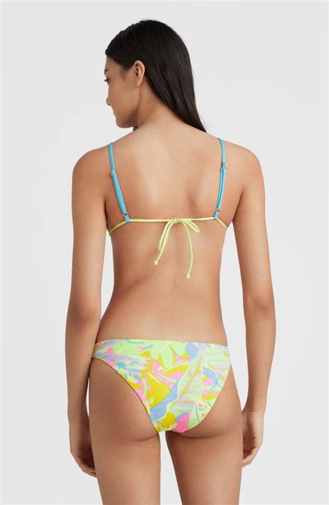 Women Drift Rockley Revo Triangle Bikini Set Yellow Print Yellow