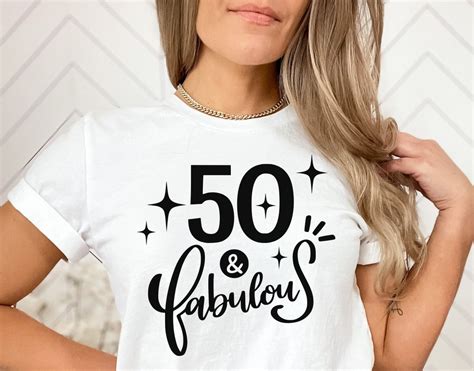 And Fabulous Svg Fifty Birthday Th Birthday Design For Etsy