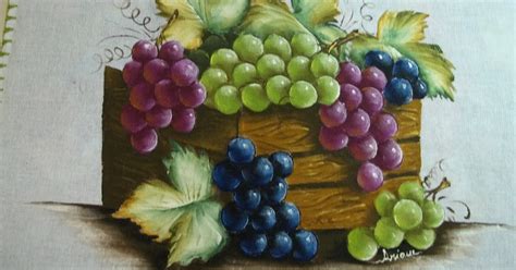 Pintura Em Tecido Passo A Passo Como Pintar Uvas Verdes Pretas E Roses