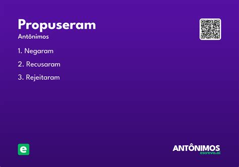 Proporam Ou Propuseram - Propuseram - Significado e Sinônimo - escreva.ai