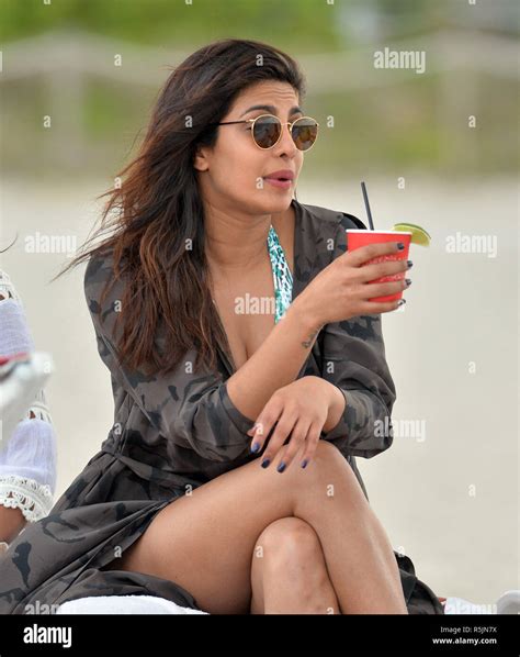 Miami Beach Fl May 14 Priyanka Chopra On Miami Beach On Mothers