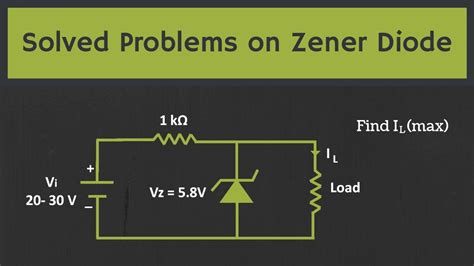 Solved Problems On The Zener Diode YouTube