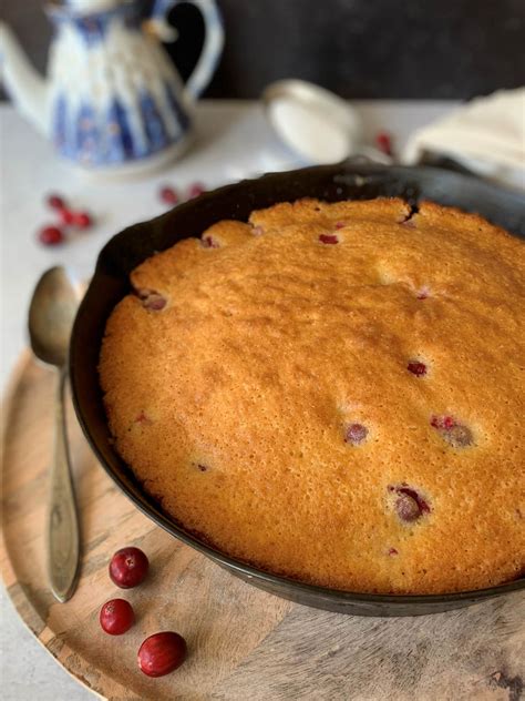 Cast Iron Cranberry Brown Sugar Cake Not Entirely Average