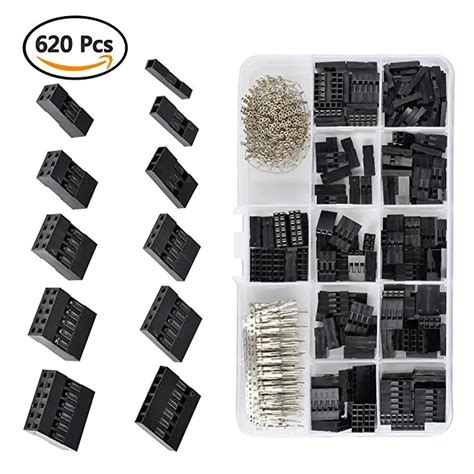 620 peças de conector dupont 2 54mm kit de invólucro de pino de cabo