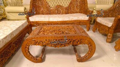 Traditional Carving Wooden Sofa Set Design Aarsun Factory Price