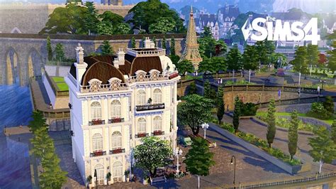 Parisian Hotel Restaurant The Sims No Cc Speed Build Youtube