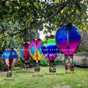 Hot Air Balloon Solar Lantern Etsy