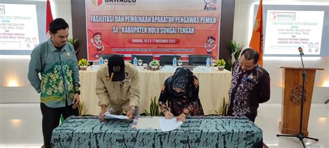 Bawaslu Hst Dan Pwi Taken Nota Kesepahaman Partisipasi Pemilu Barito Post