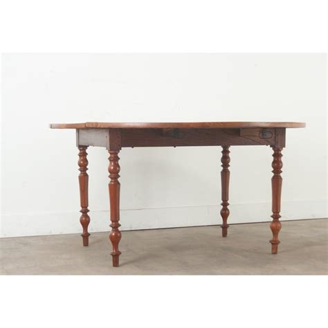 19th Century French Burl Fruitwood Drop Leaf Dining Table Chairish