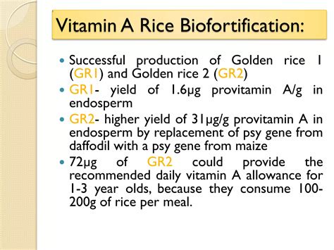 Biofortification Of Rice