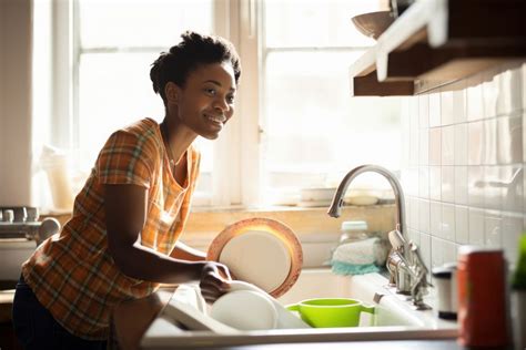 African American Woman Washing Kitchen Premium Photo Rawpixel