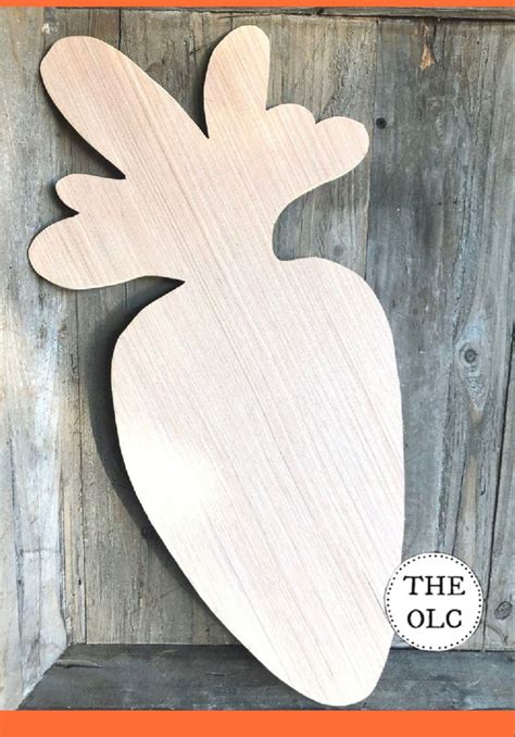 Unfinished Carrot Cut Out Unfinished Wooden Door Hanger Etsy Easter