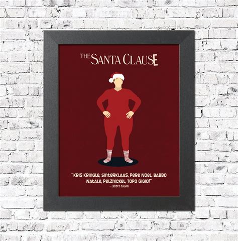 The Santa Clause Inspired Minimalist Movie Poster Print Scott Calvin ...