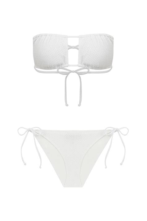 Aquella Straplez Beyaz File Bikini Takım Fiyatı Yorumları Trendyol