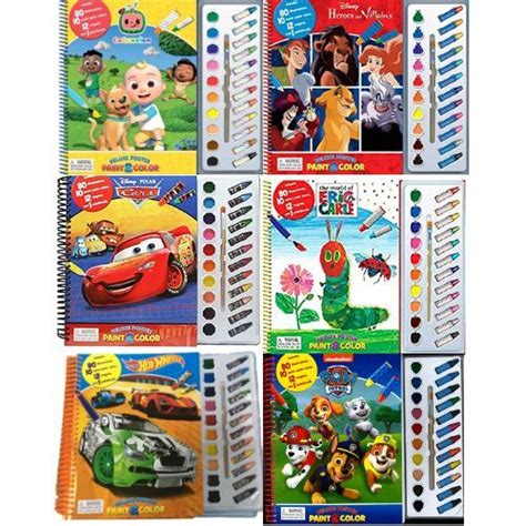 Deluxe Poster Paint And Color Cars Mattel Hot Wheels Eric Carle Paw Patrol Heroes And Villains