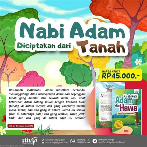 Jual Buku Anak Islami Kisah Nabi Adam Dan Hawa Manusia Pertama Di Muka