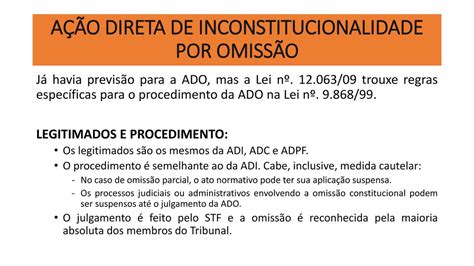 Controle Abstrato E Concentrado De Constitucionalidade Ii Ppt Carregar