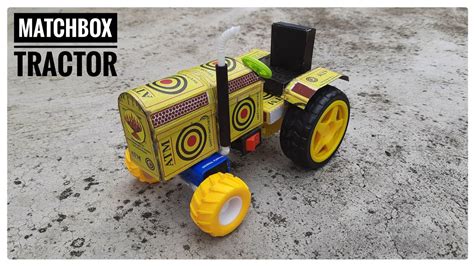 How To Make Matchbox Jcb Tractor 🚜 At Home Diy Electric Tractor From Matchbox Matchbox