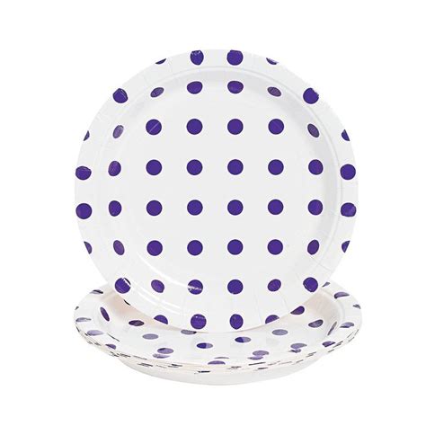 Purple Polka Dot Paper Dessert Plates Ct Discontinued Polka