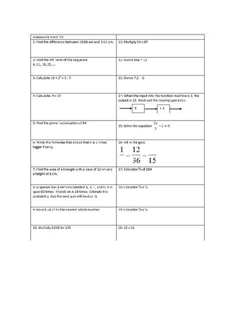 Answer Key Weekly Homework Sheet Q1 1 Monday Tuesday 2