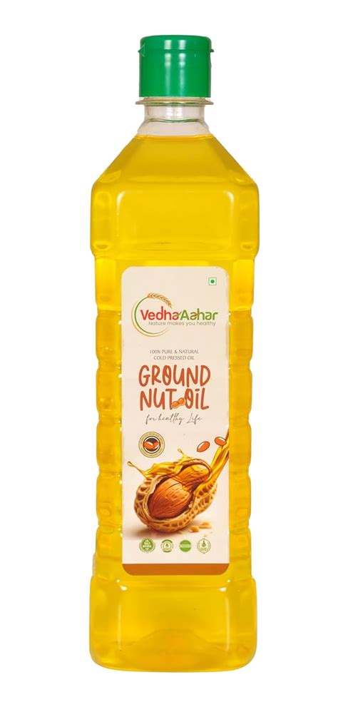 Vedha Aahar Wood Pressed Groundnut Oil Pure And Nutrient Rich