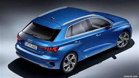 Audi A3 Sportback | 2021MY (Color: Atoll Blue) | Rear Three-Quarter