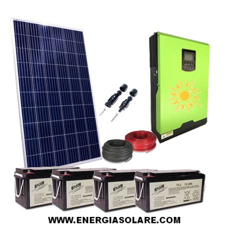 Kit Solare Fotovoltaico 3kw Inverter Onda Pura Genius 5kw 48v Regolatore Di Carica Mppt 80a