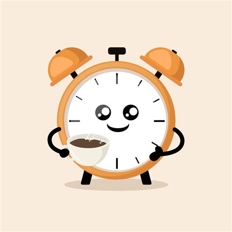 Alarm Clock Cute Mascot Vector Art At Vecteezy