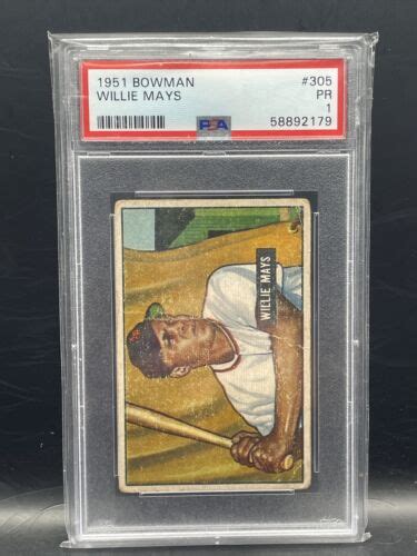 Bowman Willie Mays Rookie Psa Hof See Myslabs Ig Ebay