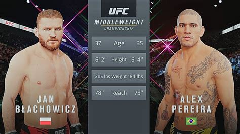 Jan B Achowicz Vs Alex Pereira Ufc Gameplay Legendary Difficulty