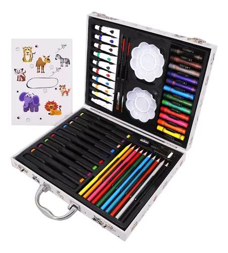 Set Arte Dibujo Colores Plumones Pinturas Ni Os Infantil Env O Gratis