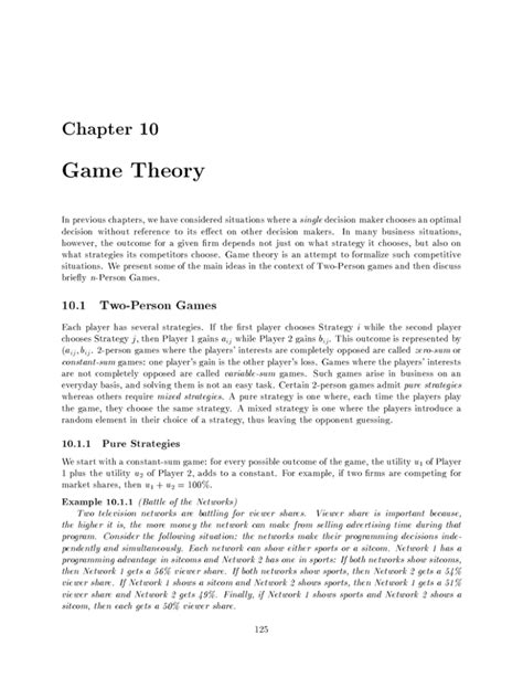 Game Theory