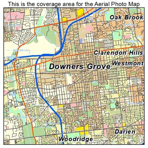 Aerial Photography Map of Downers Grove, IL Illinois