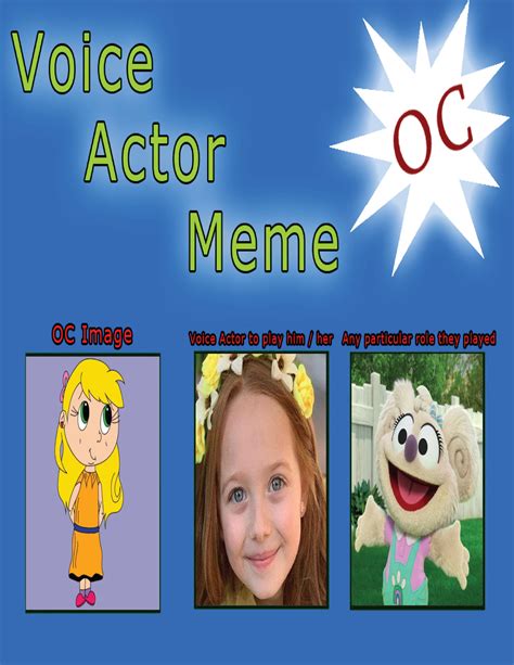 Oc Voice Actor Meme 60 By Jrechani18 On Deviantart