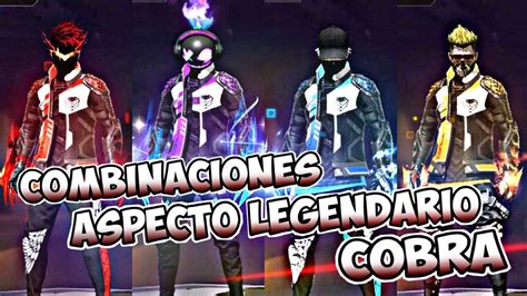 LAS MEJORES COMBINACIONES CON EL ASPECTO LEGENDARIO COBRA FREE FIRE