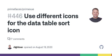 Use Different Icons For The Data Table Sort Icon Issue