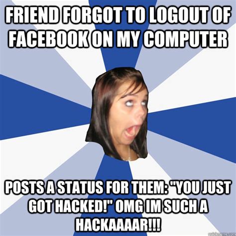 Friend Forgot To Logout Of Facebook On My Computer Posts A Status For